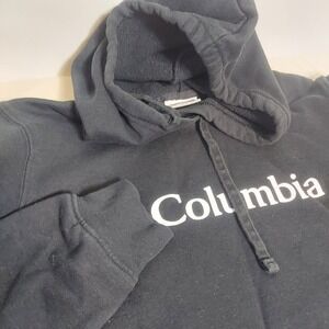 Columbia Hoodie Black Pullover Sweatshirt Drawstring Pocket Outdoors Activewear‎
